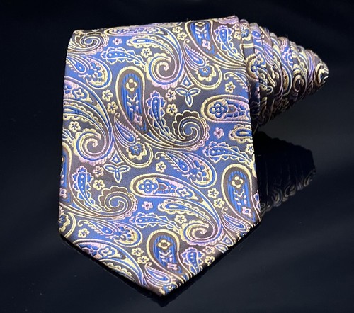 Brioni Corbata Patrón Paisley Multicolor Lujo Brillo - Imagen 2 de 5