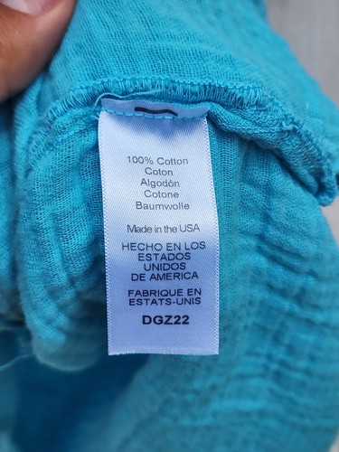 Michael Stars Women Light Blue Cecily Cotton Gauze Crinkle Dress Sz S - Picture 3 of 6