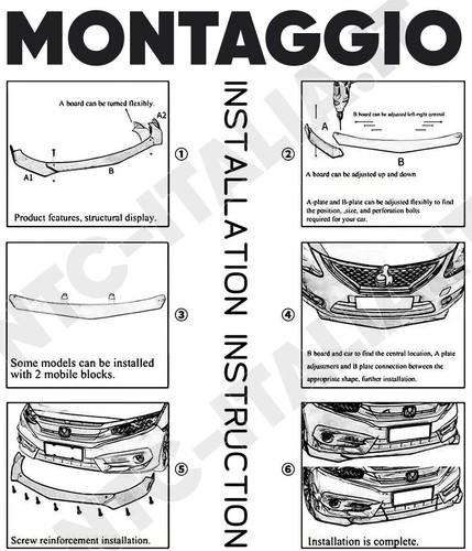 SPOILER FRONTALE LAMA SOTTO PARAURTI per Range Rover Sport 2014-2019 - Foto 2 di 17