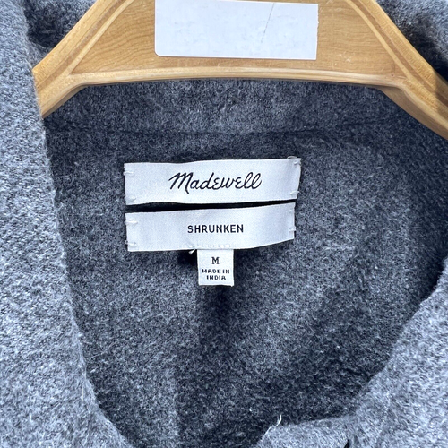 Madewell Shirt Womens Medium Gray Button Down Lunar Shrunk Oversized - Picture 7 of 12