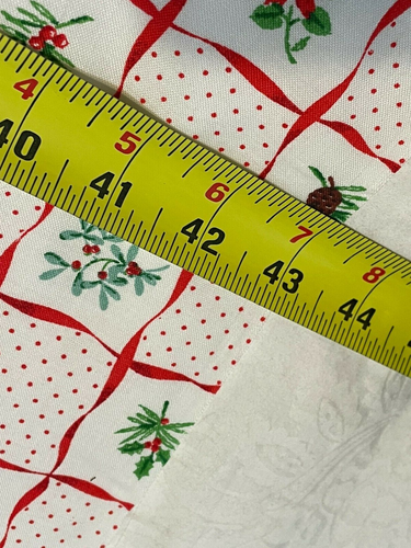 Branch Holly Berries Red Ribbon Stripe Dots Christmas Joann's Fabric 3.33 yards - Picture 7 of 11