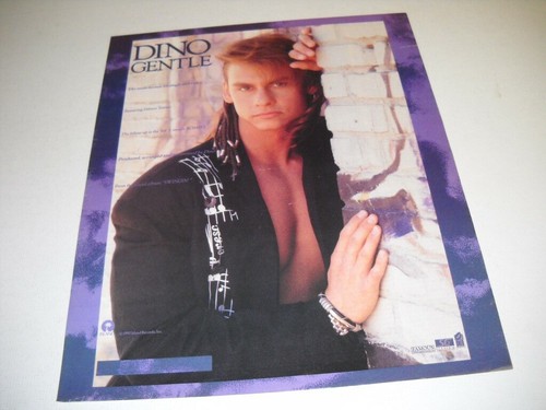 DINO is GENTLE the follow-up to the smash ROMEO... 1990 PROMO POSTER AD