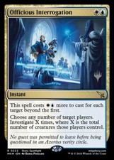MTG Officious Interrogation (222p/184) Murders at Karlov Manor Promos LP