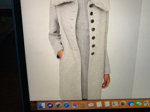 Club Monaco NWOT $428 Rania heather grey coat size XS - Picture 3 of 19