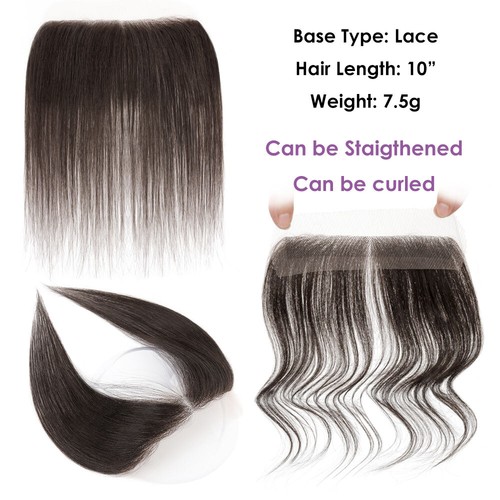 Natural Front Hairline Topper Real Remy Human Hair Extensions Hair Patch Piece - Picture 6 of 11