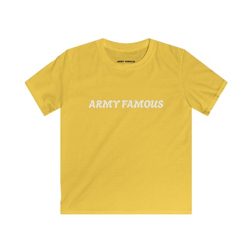 Kids Army Famous Tee - Stylish Softstyle Cotton T-Shirt for Young Trendsetters - Picture 6 of 23
