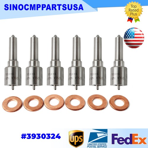 6X 370 Marine Performance Injector for 2500 3500 Dodge Cummins 12V 5.9L 3930324 - Picture 1 of 3