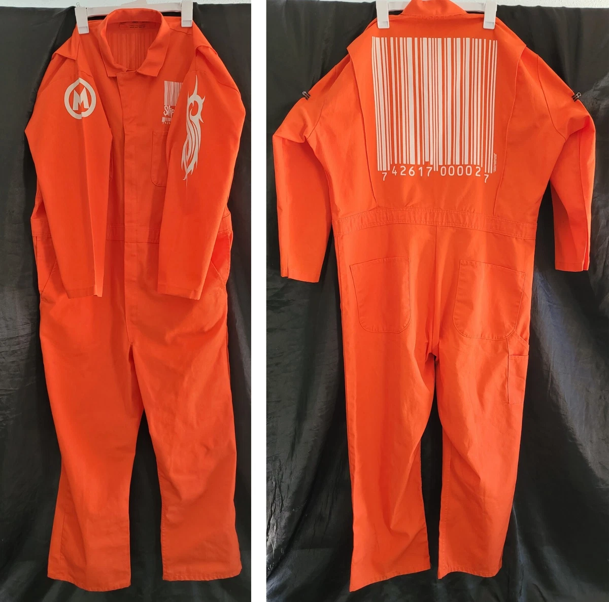 SLIPKNOT 1999 Maggot Jumpsuit Orange 48R Blue Grape Barcode