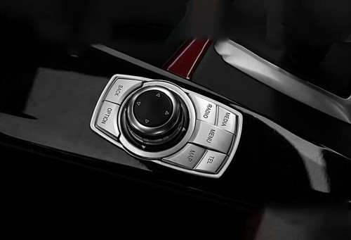 For BMW 3 4 Series GT 13-19 Matte Silver Middle Console Multimedia Button Cover - Picture 6 of 6