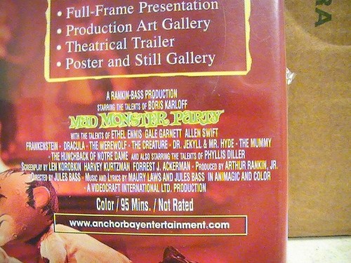 Mad Monster Party 1967 DVD 2002 Boris Karloff Diller Rankin Bass Wolf Mummy Hyde - Imagen 10 de 17
