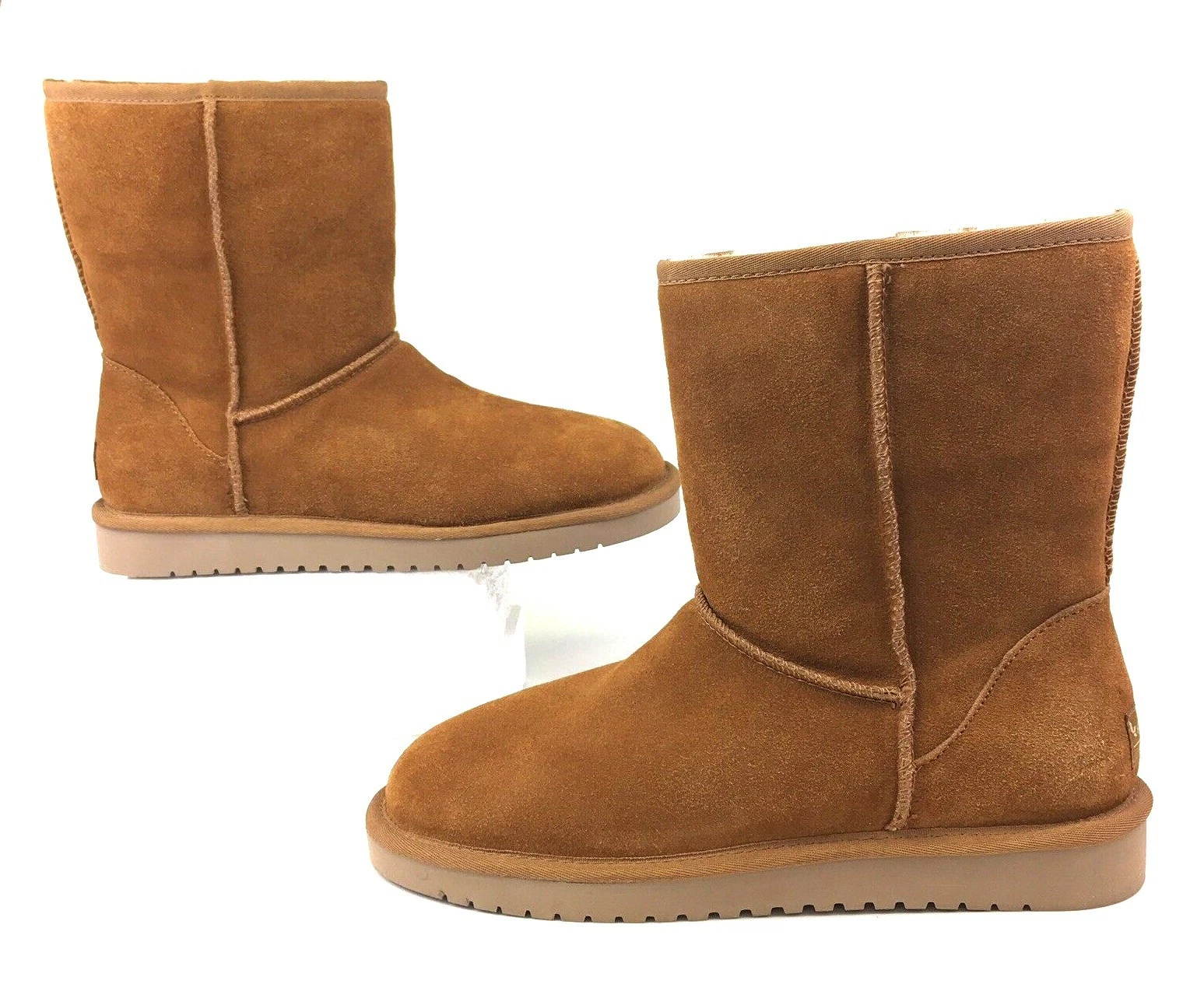 Stivali da neve invernali alti Koolaburra UGG KOOLA scamosciati pelliccia sintetica marrone castagno US 10
