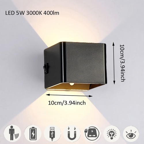 Wandlampe LED Wand Leuchte Lampe 5500mAh Akku außen/innen Wasserdicht Kabellose - Bild 5 von 24