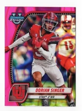 2024 Topps Bowman University Chrome - #68 Dorian Singer- Pink Lava - Utah