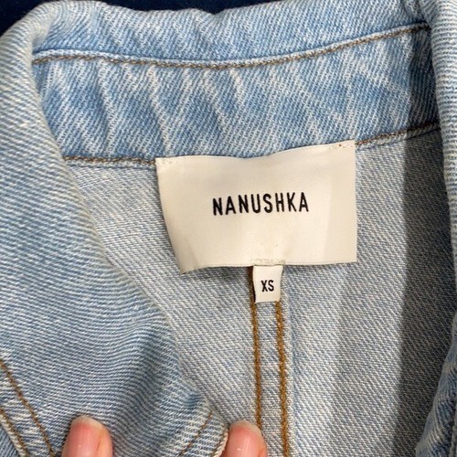 Abito denim con cintura NANUSHKA/Mora anni 80 lavaggio mini XS - Foto 9 di 11