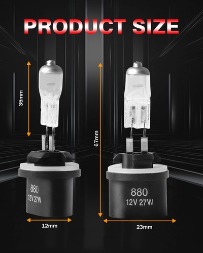 2PC 880 Halogen Fog/Driving Light Bulb 3400K White High Power 890 892 893 899 - Bild 8 von 8