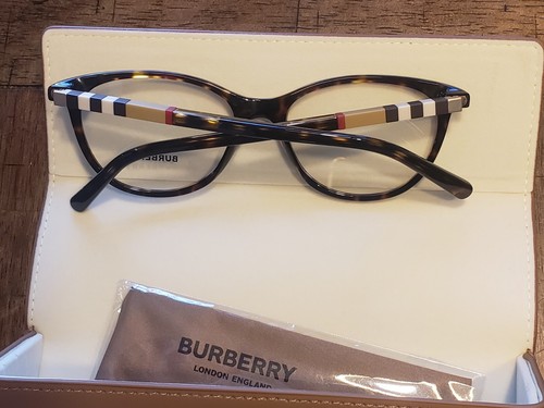 Gafas para mujer Burberry BE2205 3002 Dark Havana marcos cuadrados lentes de demostración 52 mm - Imagen 6 de 10