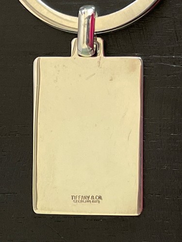 Authentic Tiffany & Co "T" Key Chain Ring Sterling Silver 925 w/Box & Pouch - Picture 5 of 7