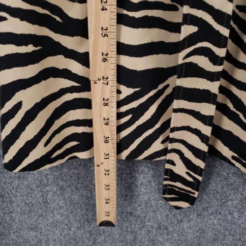 NEW LRL Ralph Lauren Jacket Womens Medium Petite Black Over Coat Zebra Belted - Picture 4 of 13