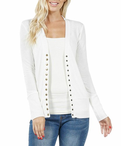 Langärmeliger Damenpullover mit V-Ausschnitt und Knopfstrick-Strick-Cardigan - Bild 31 von 48