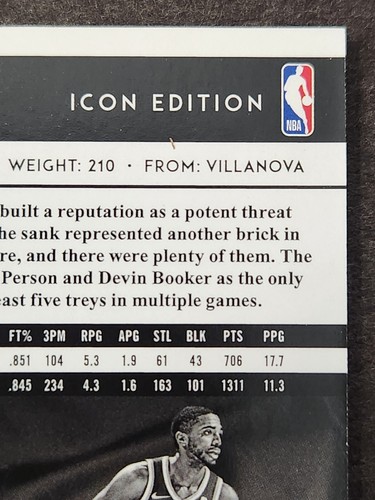 Tarjeta de novato 2018-19 Panini Noir Mikal Bridges #/10 edición Gold Icon #175 SP RC - Imagen 8 de 10