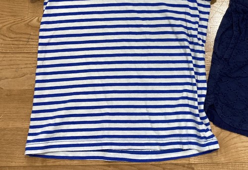 Girls Crewcuts & Cat & Jack taglia 6 - top a righe blu royal con occhielli navy - Foto 4 di 7
