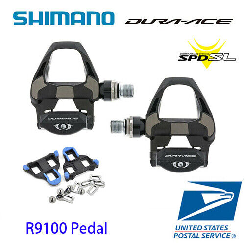 Pedali Shimano Dura Ace PD-R9100 carbonio SPD-SL senza clip ciclismo bici da strada - Foto 1 di 1