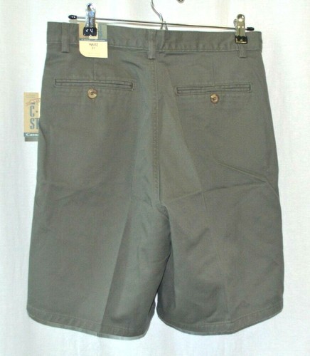 City Streets Casual Collection Gray 100% Cotton Pleated Shorts Men's Size 31 NWT - Bild 2 von 3