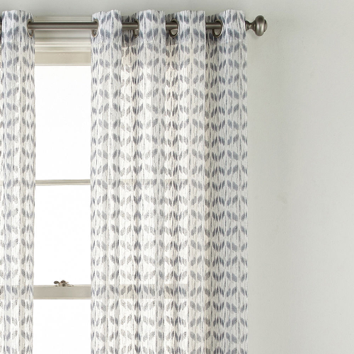 (1) JCPenney Home Rockford Sheer Grommet Navy Fleet BLUE Curtain Panels 50 X 84 - Bild 1 von 2