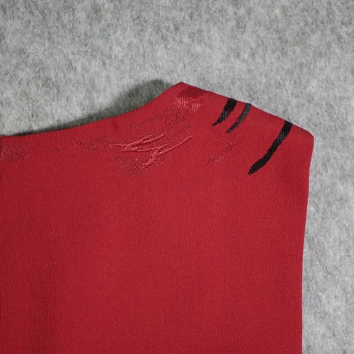 Anne Klein Dress Size 12 Red Sleeveless Embroidered With Sequin - Picture 7 of 15