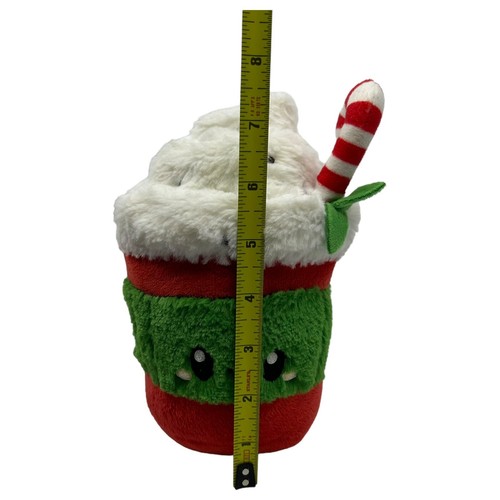 Café latte de peluche de 8"" de Navidad menta suave rojo verde - Imagen 5 de 5
