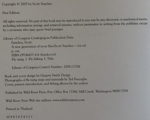 New Generation of Trout Flies by Sanchez, Wild River Press 2005, signed 1st/1st - Picture 6 of 16