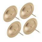 4x Adventskranz Kerzenteller Ø10cm Kranzteller Messing Gold matt Weihnachtsdeko