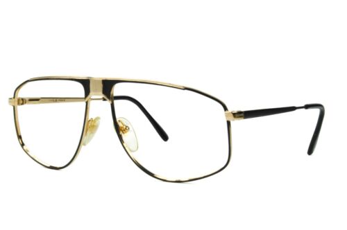 Monturas de gafas grandes doradas para hombre Club LA 7000 mejoradas años 90 Francia nuevo de lote antiguo - Imagen 7 de 7