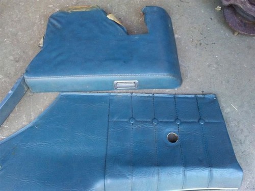 1972 Chevrolet Monte Carlo Passenger BLUE Rear Trim Panel 71 72 - Picture 4 of 7