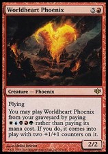 1x Worldheart Phoenix Conflux MtG Magic Red Rare 1 x1 Card Cards