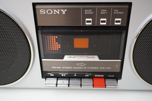 Sony CFS-450 Super Woofer Boombox Am/Fm Cassette Player Recorder with Power Cord - Picture 8 of 18