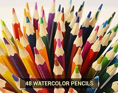 Art Magic Watercolor Pencils, Set of 48 Professional 51 Piece Set, Assorted - Picture 8 of 8