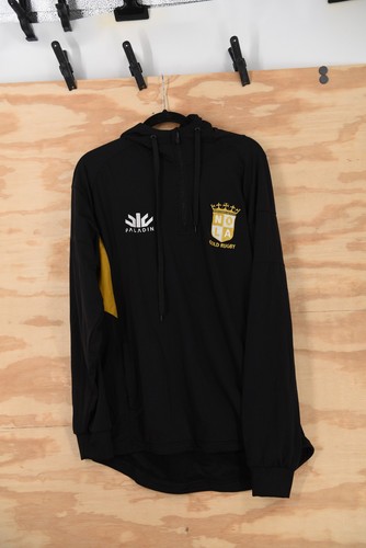 Felpa con cappuccio NOLA Gold Rugby 1/4 ZIp foderata in pile leggero ufficiale Paladino uomo media - Foto 9 di 18