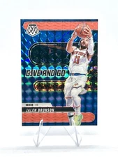 Jaylen Brunson 2024-25 Mosaic Give And Go Red Fluorescent /75 #11 Knicks