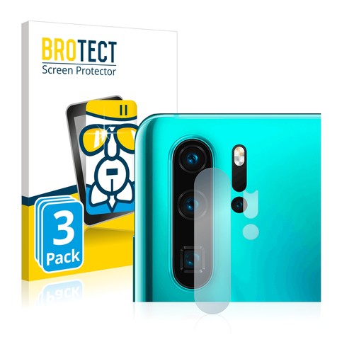 3x BROTECT Schutzglas für Huawei P30 Pro (NUR Kameraschutz) Panzer Folie Glas 