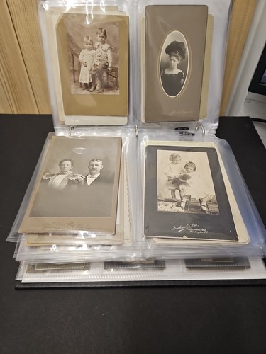 Antique Vintage Lot of 86 Cabinet Cards 6 CDVs 29 Smaller Photos 1800s Some ID'd - Picture 7 of 12