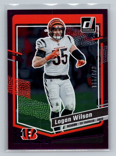 2023 Panini Donruss Season Stat Line /111 Logan Wilson #60