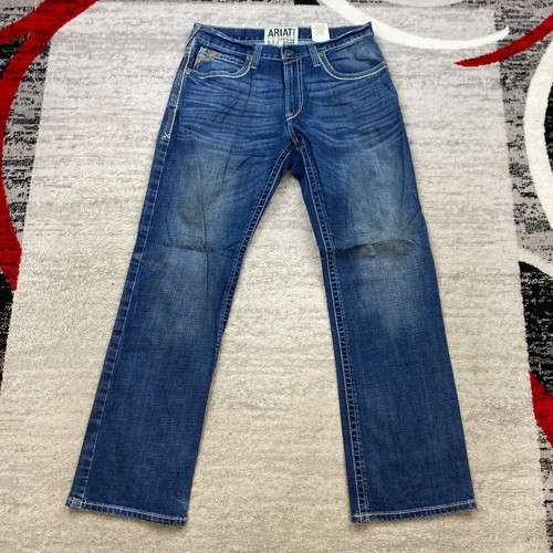 Ariat Jeans 34 Blau M4 Low Rise Boot Hose Workwear Bau Y2K 34x34 Herren - Bild 1 von 11