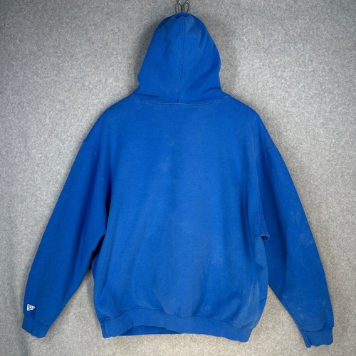 LA Rams New Era Hoodie Men's Pullover Sweatshirt Large Blue Distressed Vintage - Picture 12 of 13
