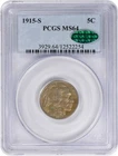 1915-S Buffalo Nickel MS64 PCGS (CAC)