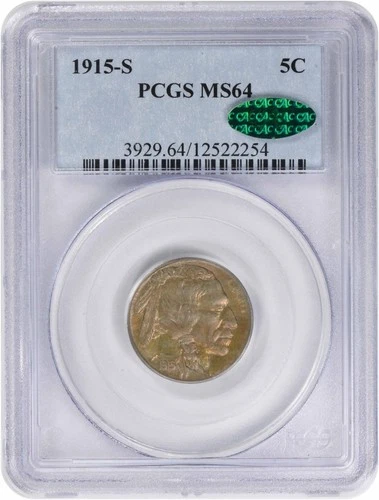 1915-S Buffalo Nickel MS64 PCGS (CAC)