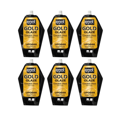 UPOL UP0688 Gold Flowable Glaze, 440 mL Filler Bag, Liquid 6/Pack