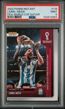 2022 PANINI INSTANT FIFA WORLD CUP QATAR #118 LIONEL MESSI PSA 9