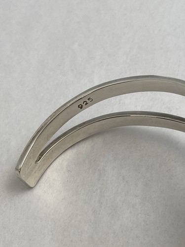 Breites Sterlingsilber dichroitisches Glas Armreif Armband lila gelb Bernstein 51 g 7 1/4 - Bild 7 von 9