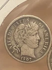 (4) Dime Lot ~ 1907 & 1913 Barber "LIBERTY" ~ 1942 P & 1943 S Mercury 90% Silver